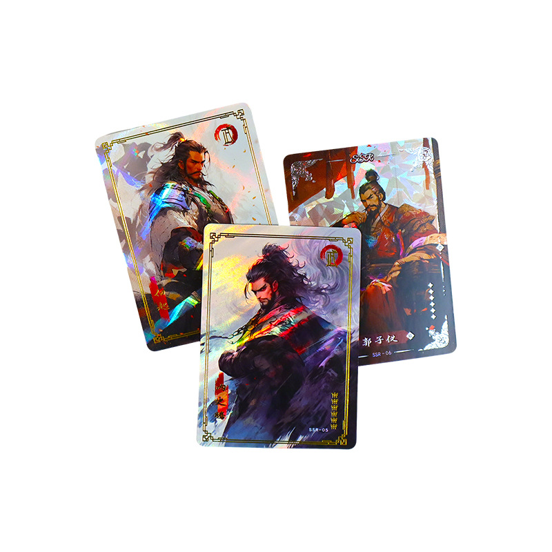 Three Kingdoms Flash Cards Customized Animation Game Forget Kawagu Fenghua Seeking Blind Box Opening Cards Hot Stamping Blind Box Laser Small Cards