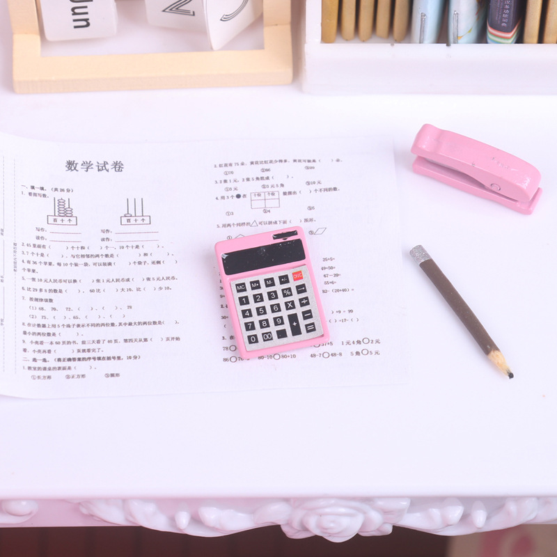 Симуляция мини канцелярские принадлежности карманный мини степлер калькулятор учебная игрушка декорация класса