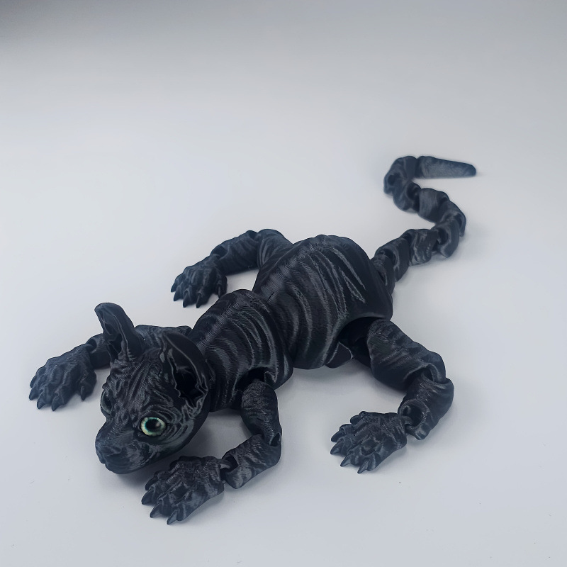 2026 New Cross-Border Dropshipping 3D Printing Sphynx Cat 3D Printing Animal Toy Realistic Cross-Border