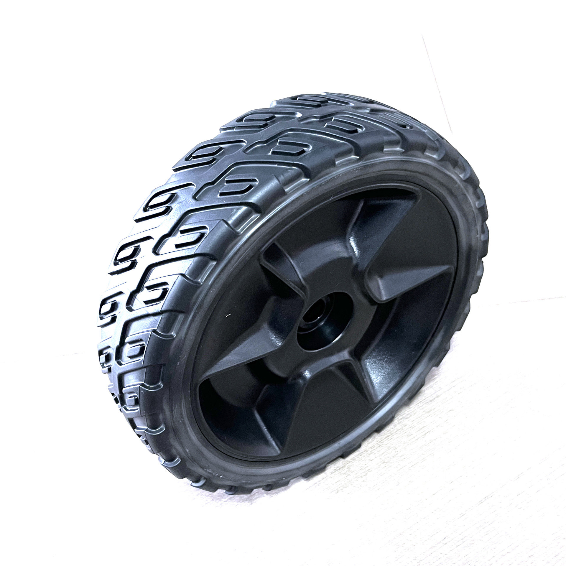 Amazon best selling 8 inch plastic lawn mower wheel driving wheel solid wheel PVC lawn mower wheel