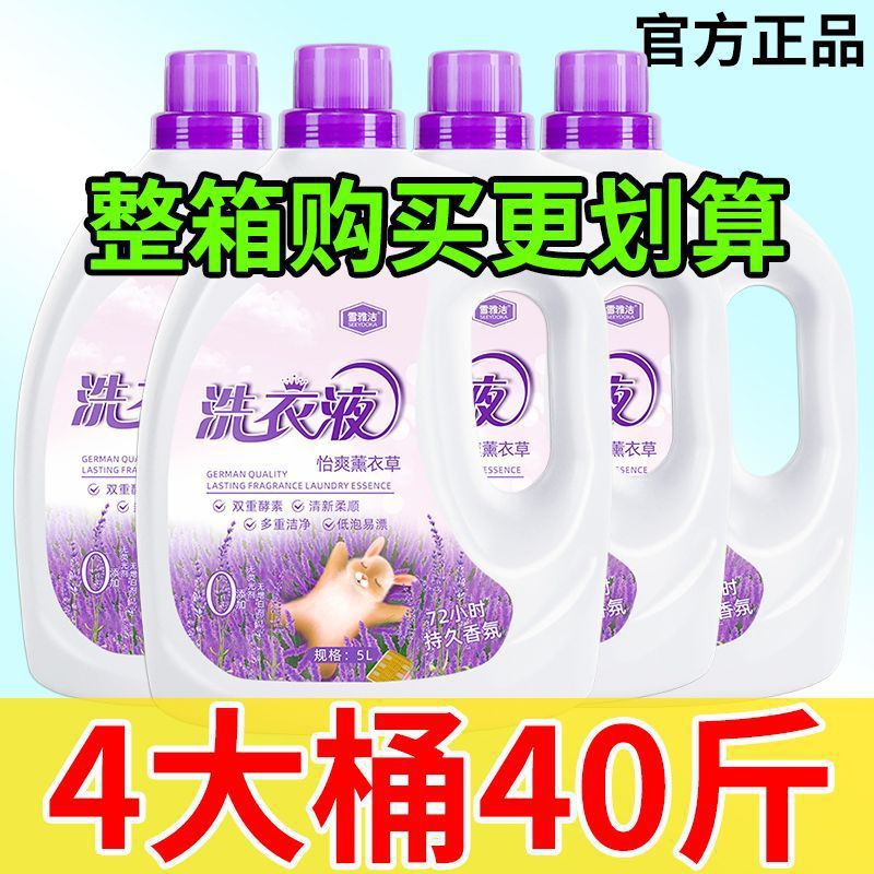 Lavender Laundry Detergent Fragrance Long-Lasting Fragrance Whole Box Batch Strong Decontamination Machine Hand Wash Thick Men's Dormitory Shrink