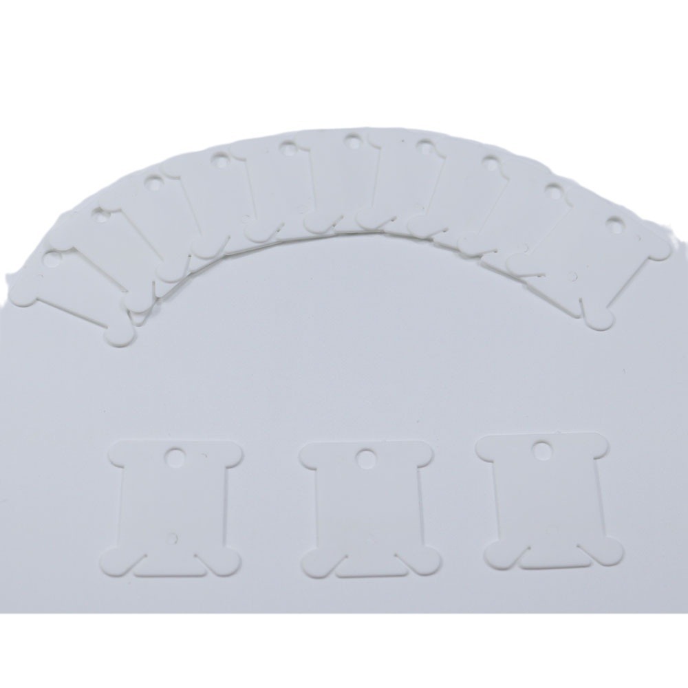 White cross stitch winding board winding board plastic winding board fishing thread embroidery thread finishing tool