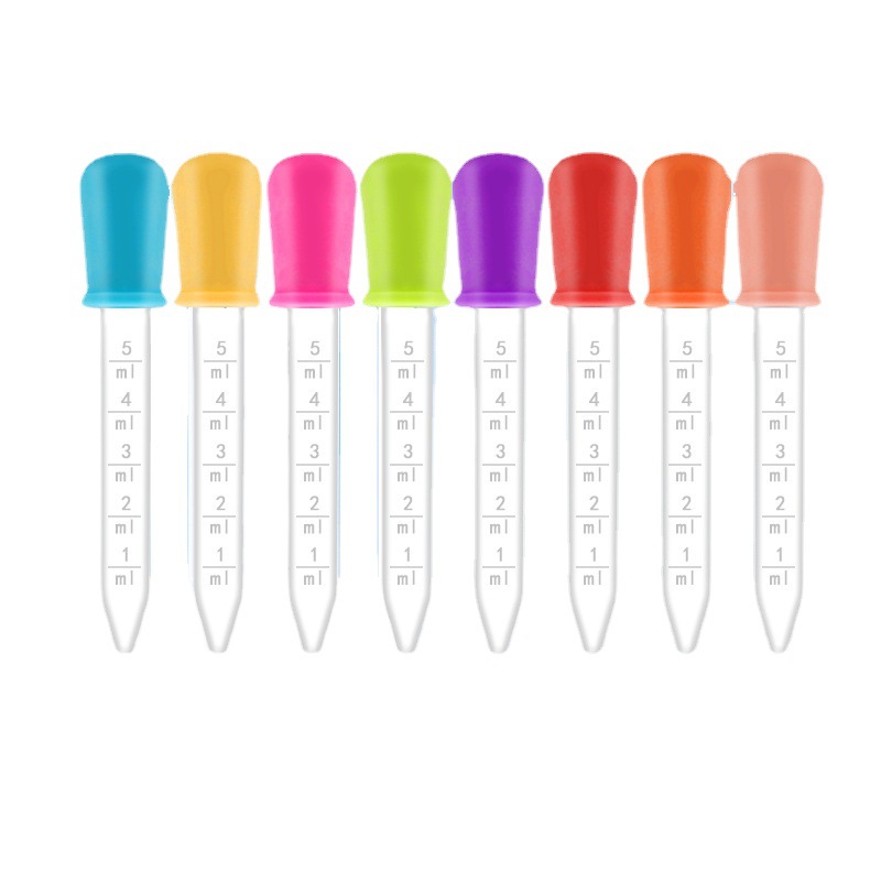 Factory wholesale silicone dropper children's baby medicine feeder anti-choking with scale dripping glue painting pigment tools cross-border