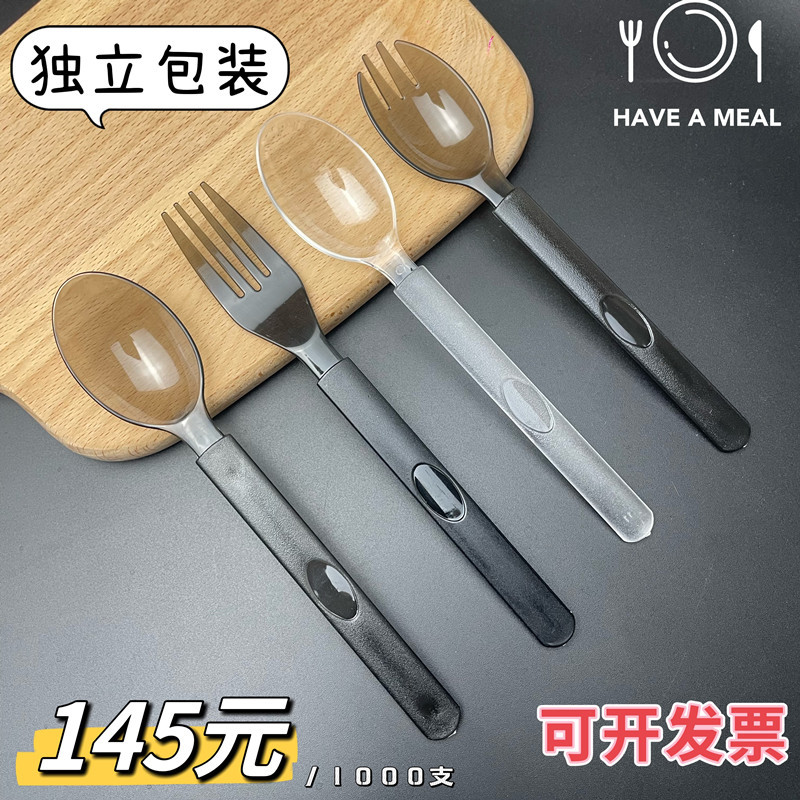 Одноразовая ложка американского стиля для салатов и арбузов, упаковка по отдельности, коммерческая пластиковая ложка