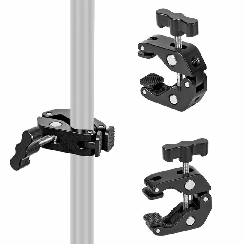 Large Crab Claw Clamp Metal Q-Type Fixed Clamp Magic Arm Universal Adjustment Bracket Tube Clamp Camera Equipment Powerful Clamp