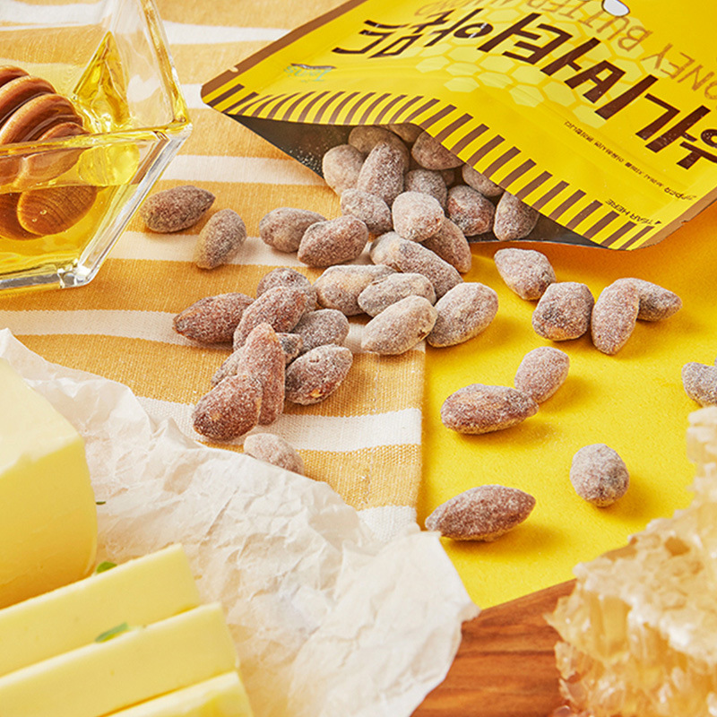 Korea Imported Snack Babel Tom Farm Honey Butter Almond Mustard Flavor Almond Nuts Wholesale