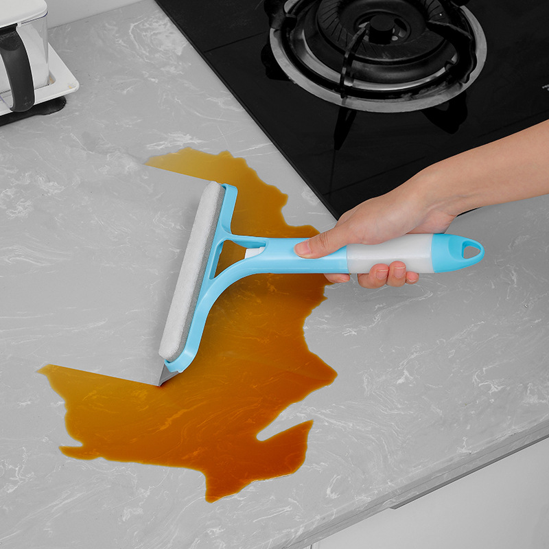Multi-functional liquid glass scraping double-sided scrubbing window bathroom mirror scraping brush free of disassembly and washing with watering can