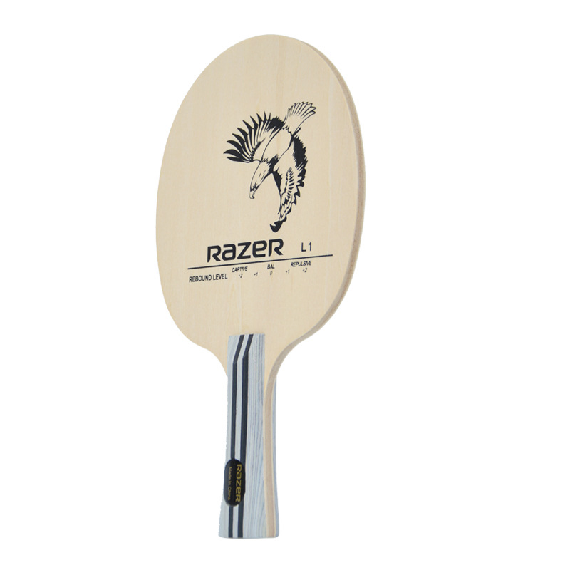 RAZER RAZER L-1 Table Tennis Bottom Plate L1 Pure Wood Five-Layer Table Tennis Bats Training Board Horizontal Straight Lightweight for Children