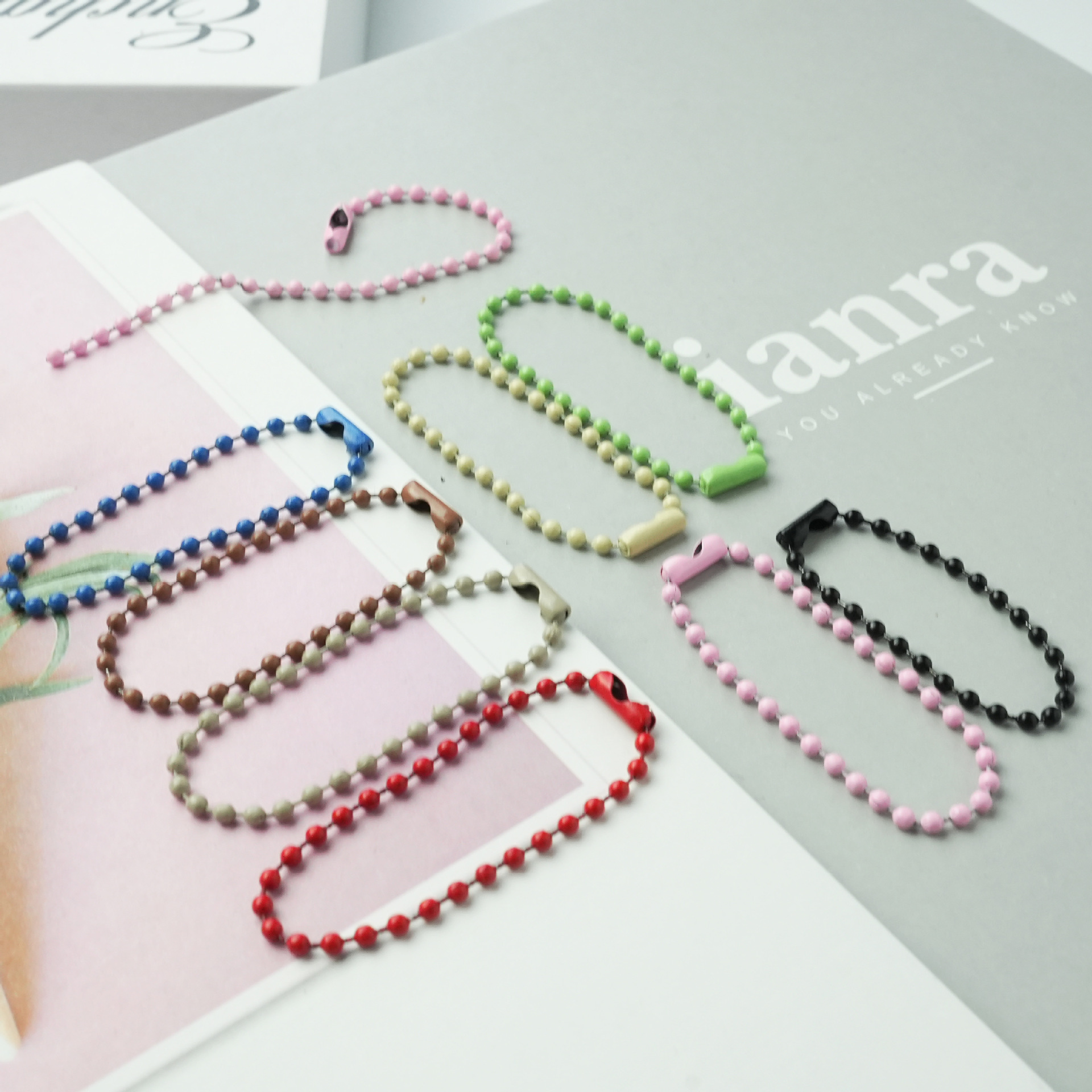 Прямые продажи завода цветные стеклянные бусины цепочка ручной работы материалы для DIY красивая цепочка цветная подвесная цепочка цепочка с бусинами