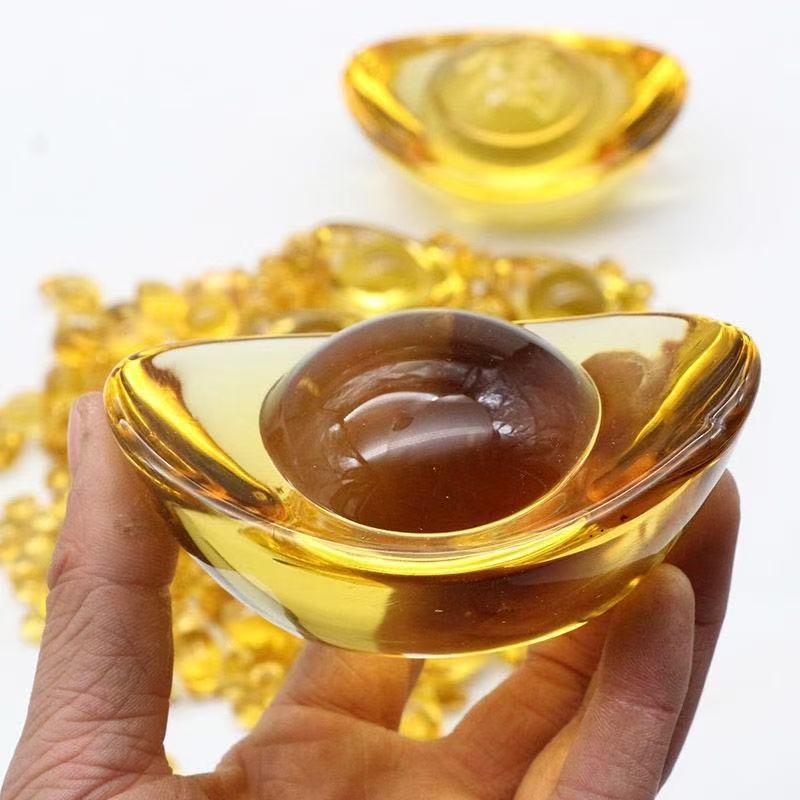 Желтые кристаллические подарочные гравийные украшения для дома, цветные кристаллы, праздничные подарки, оптовая и розничная продажа, трансграничная торговля