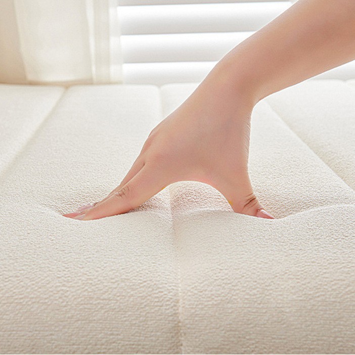 High-End Cream-Style Bay Window Cushion, Teddy Velvet Piano Key Design, Removable and Washable Window Sill Mat, Master Bedroom Balcony Seat Cushion