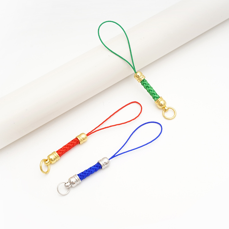 Crown Corn Rope Mobile Phone Lanyard Adjustable Neck Anti-lost Wrist Rope Keychain Hand-woven Rope