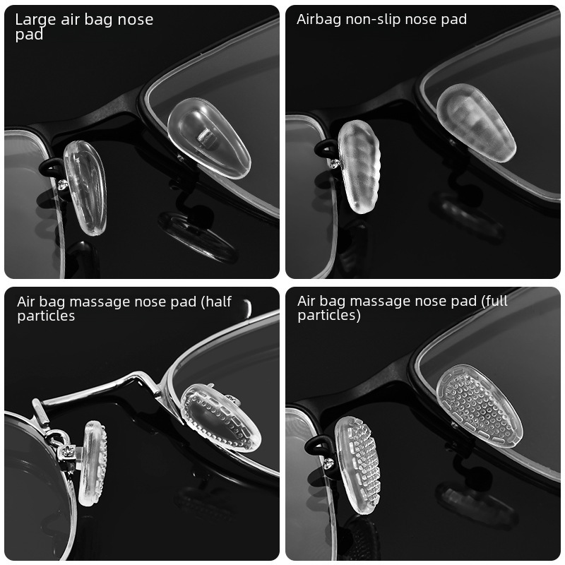 Glasses Nose Pads, Non-Slip, Anti-Indentation Air Bag Nose Pad Covers, Soft Silicone Covers, Jelly Eye Accessories, Stipules Wholesale