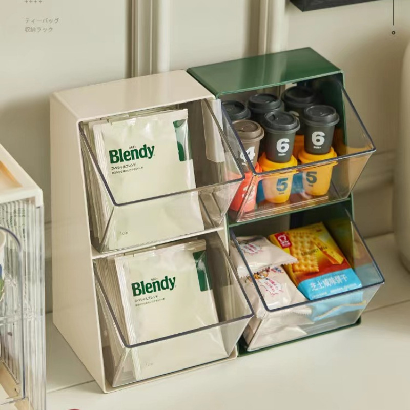 Двухъярусная коробка для хранения чайных пакетиков, многофункциональный органайзер