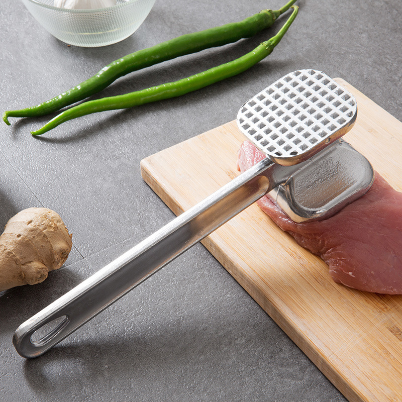 Household Kitchen Tools Aluminum Alloy Double-sided Meat Hammer Loose Meat Hammer Round Hammer Tender Meat Hammer Hotel Steak Break
