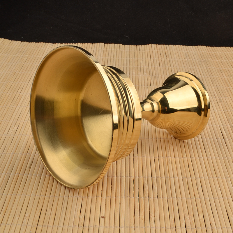 Liquid Butter Lamp Holder Buddha-worshiping Brass Butter Lamp Home-worshiping Butter Lamp Base Candle Changming Lamp Candle Holder