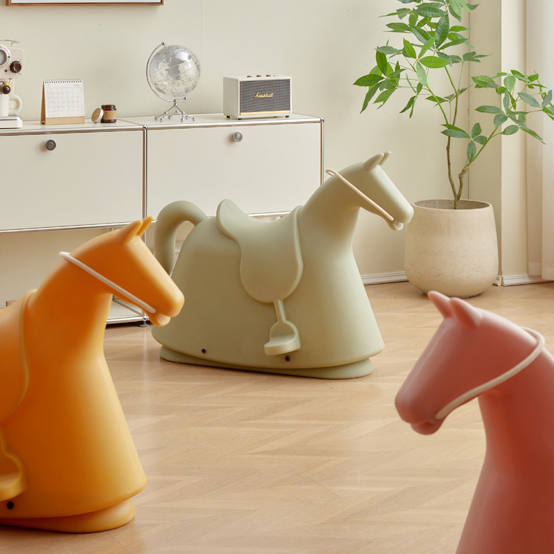 Нордическая детская качалка креативный игрушечный табурет мультяшный стул пони в детский сад животное-качалка