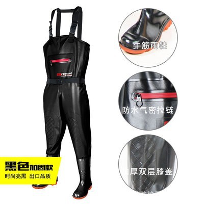 New Style Water Pants Thickened PVC Upgraded Reinforced Fishing Pants Wading Pants Water Fork Export Fishing Waterproof Clothing Rain