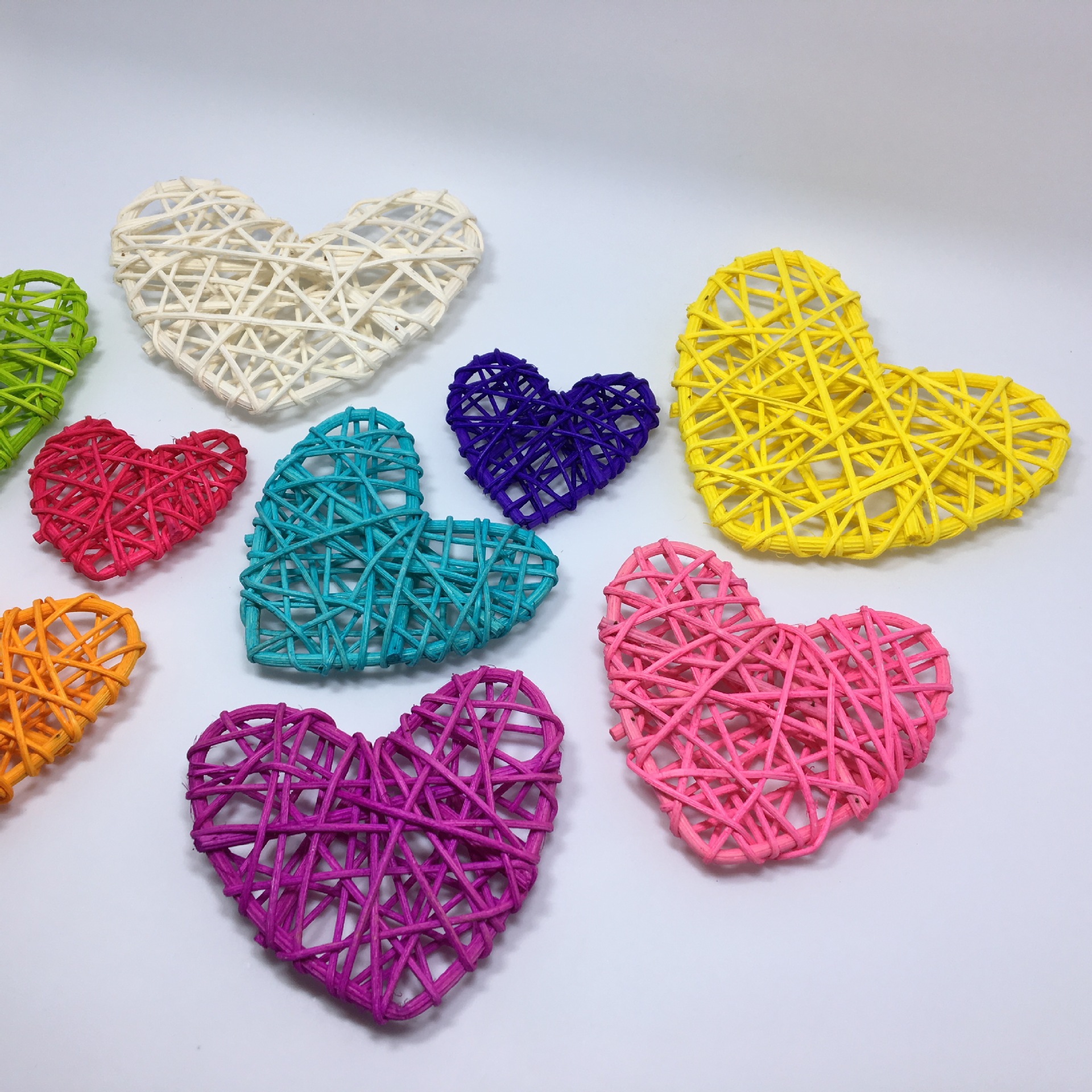 5cm Rattan Heart Kindergarten Environment Decoration Rattan Pendant Heart Pendant