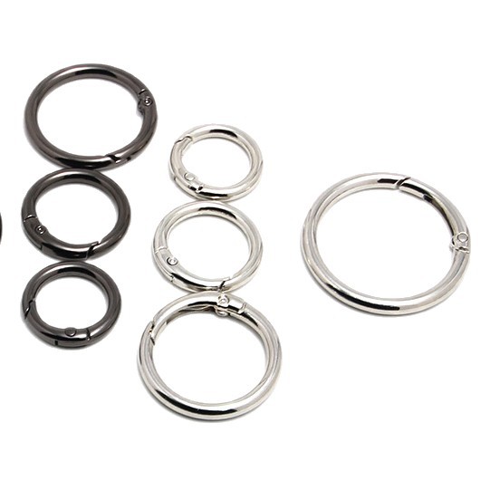 Hanging galvanized alloy spring ring open circle key chain luggage accessories mobile phone case snap ring spring buckle