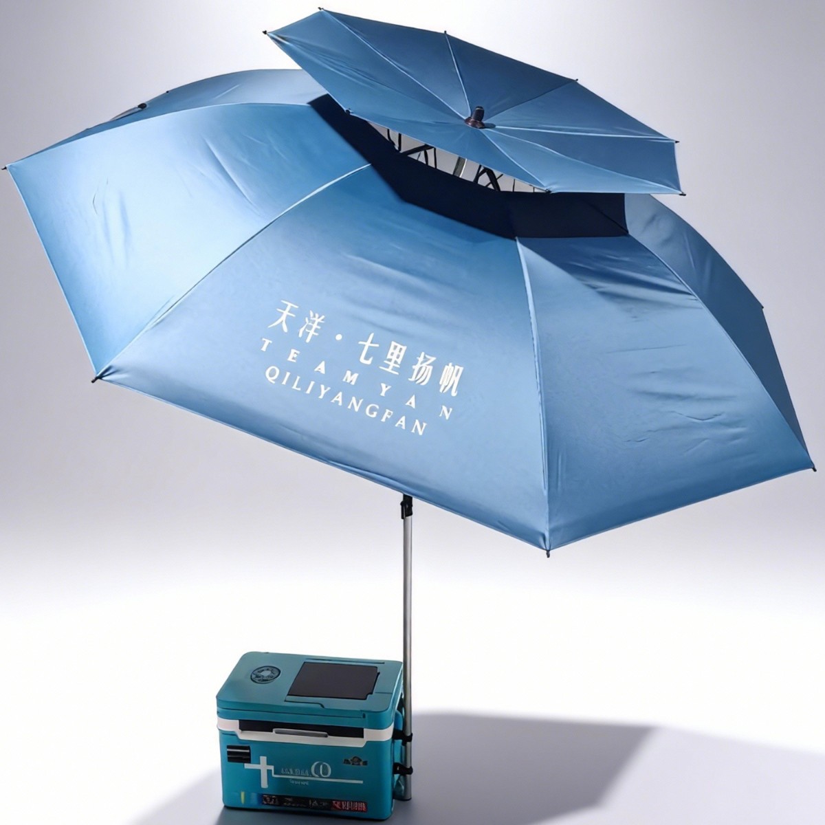 Двуслойный виниловый зонт, защита от солнца и дождя, зонт с фибровым каркасом, рекламный автоматический зонт, длинная ручка, деревянная изогнутая ручка