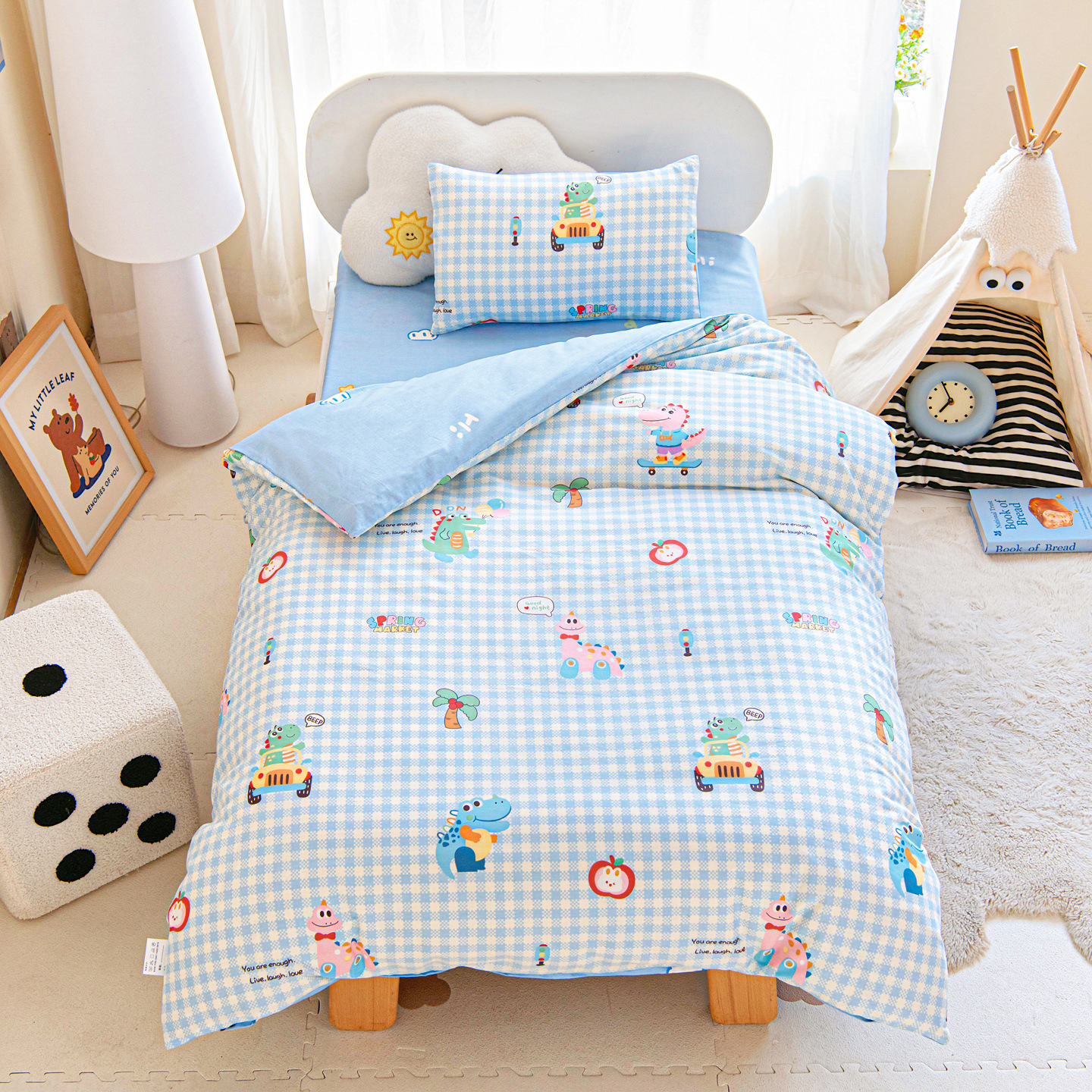 Cotton Children's Kindergarten Quilt Six-Piece Set Pure Cotton Three-Piece Nap Quilt Cotton Mattress Mother-In-Law Quilt