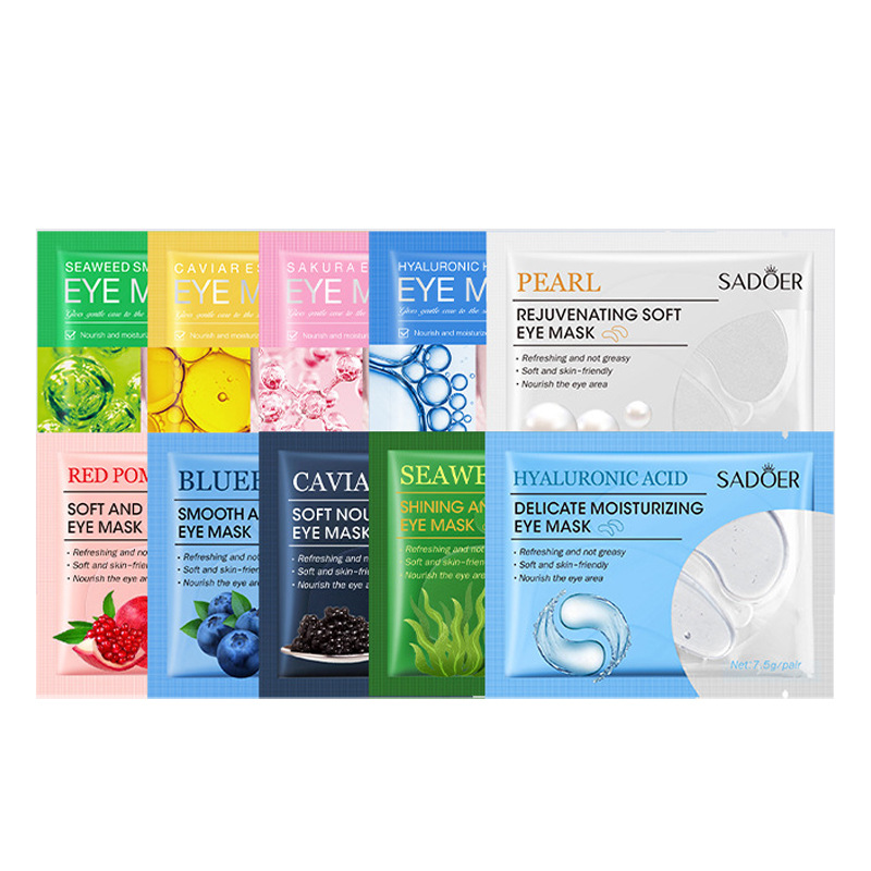 Full English Eye Mask SADOER Caviar Essence Eye Mask Moisturizing Eye mask Cross-border Foreign Trade