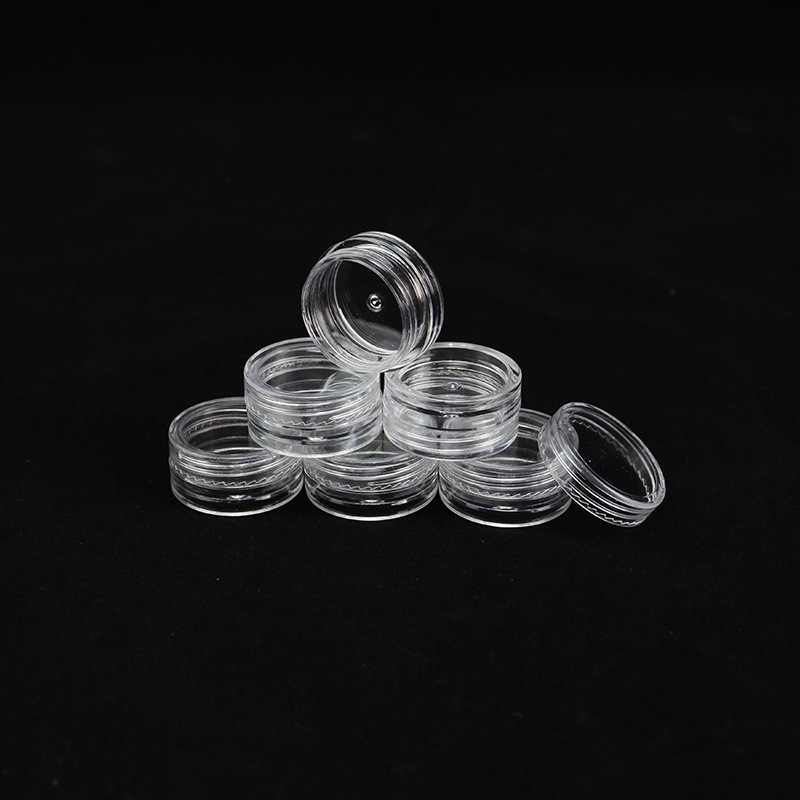 Factory nail jewelry storage box Pearl packing box 3g cream small round bottle transparent round box wholesale