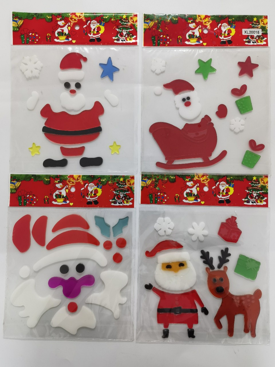 Наклейки на окна Санта-Клаус для стеклянных дверей, рождественские украшения для атмосферы