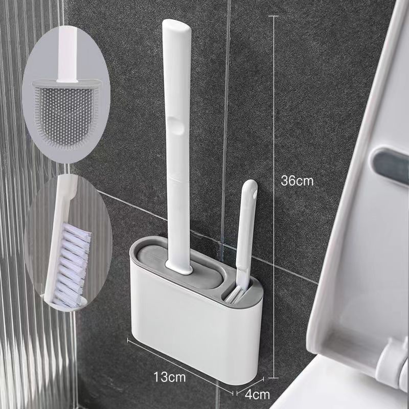 Toilet Brush 2025 Household No-Dead-Corner Wall-Mounted Silicone Toilet Cleaning Tool Wall-Hanging Home Accessory