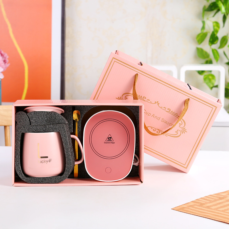 Термокружка с подогревом 55 градусов, термостатическая кружка, подогревающая подставка для кружки, теплый подстаканник