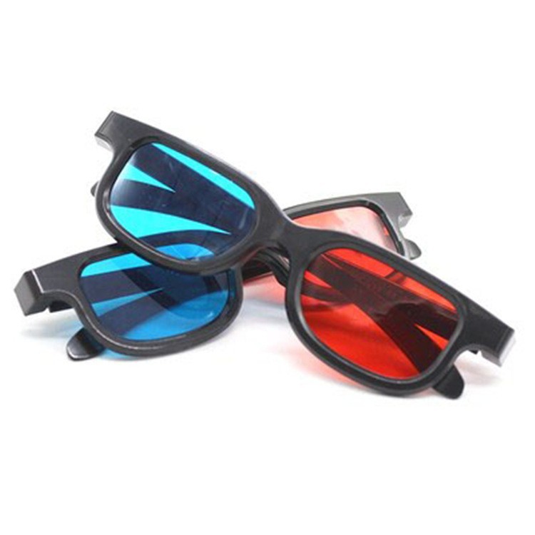 Red and Blue 3D Glasses for Watching Movies, Special Polarization Imax Giant Screen Non-Flash Myopia Naked Eye 3D Metal Clip Polarization