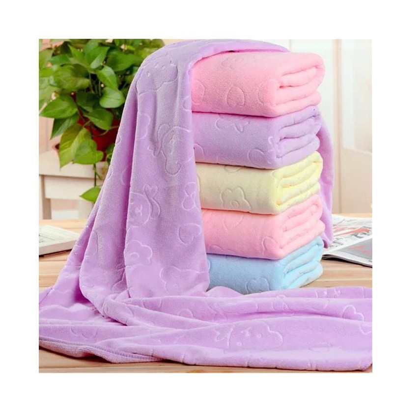 Оптовая продажа производителей 180 г 70X140 см микрофибровое впитывающее рельефное мультяшное полотенце, можно нанести логотип