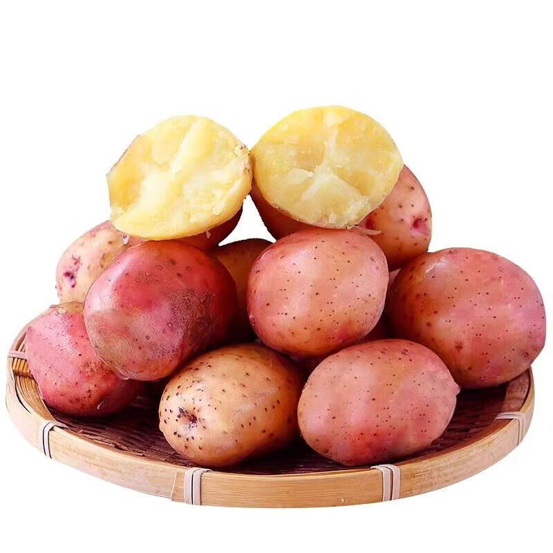 Свежий картофель с красной кожурой из фермерского хозяйства Юннань, мини-картофель, овощи в коробке, 4.5кг средние плоды