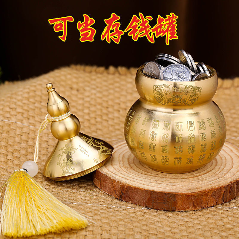 Kitchen Northwest Corner Pure Copper Fire-Resistant Dragon Gourd Copper Gourd Pure Copper Home Desktop Copper Ornament