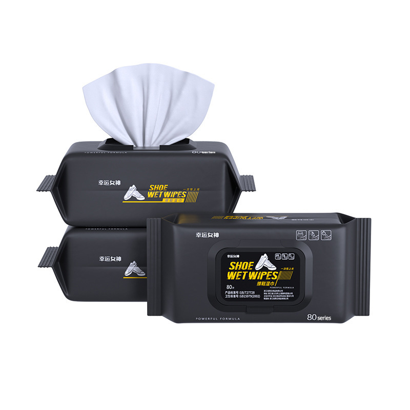 Lucky Goddess White Shoe Cleaning Wipes Disposable Shoe Cleaning and Decontamination Wet Wipes Sneakers No-Wash Wet Wipes