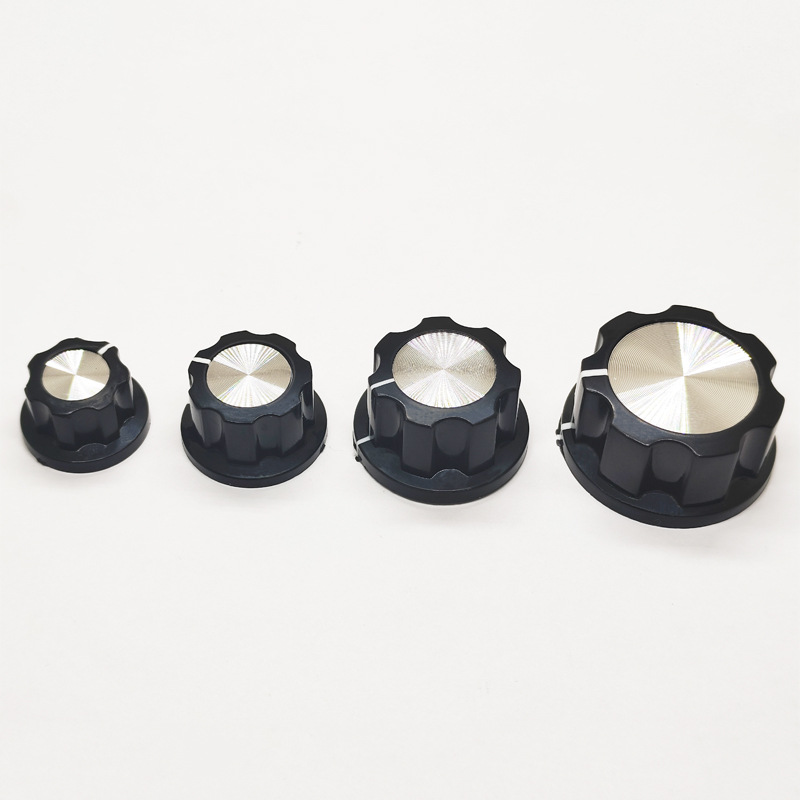 Zhejiang Chunxing MF-A01 potentiometer CD pattern knob cap adjusting cap inner hole 6mm plum handle ABS 12*20