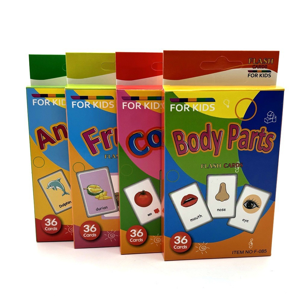 Кросс-бордерные карточки для младенцев и малышей Раннее обучение Английские карточки для распознавания слов Цветные визуальные карточки для обучения