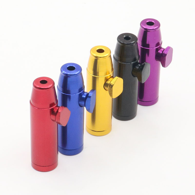 Flat-Head Bullet-Shaped Snuff Bottle, Aluminum Alloy Sealer, Washable Mini Snuff Bottle Snuff Bottle