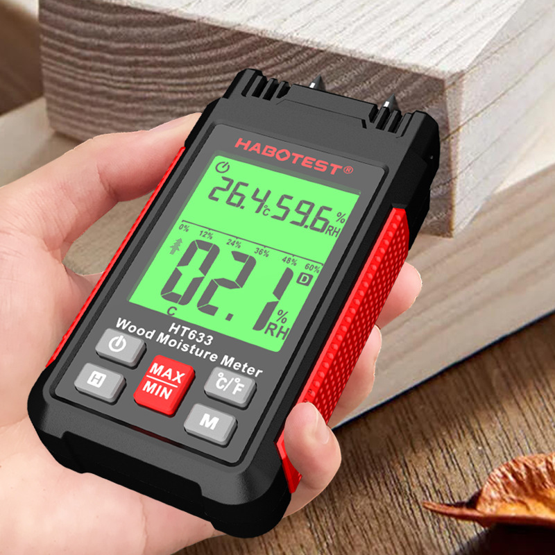 Habotest/Huabo Ht633 Wood Moisture Detector Paper Tester Wood Board Humidity Detection Moisture Meter