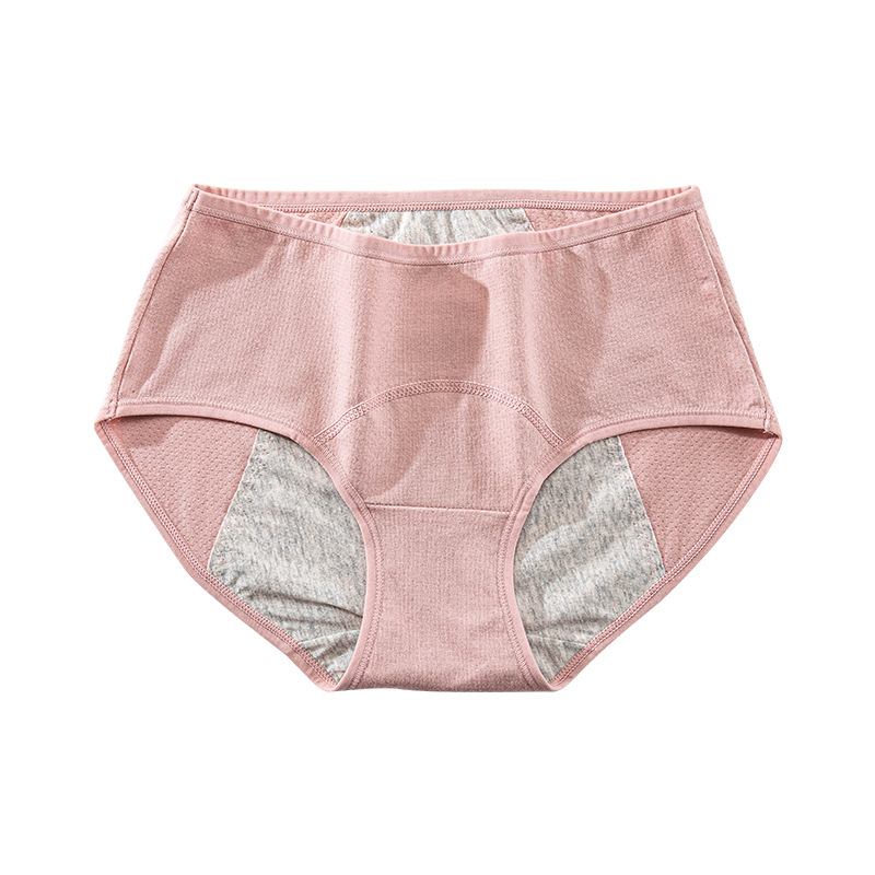Physiological underwear women's cotton antibacterial crotch mid-waist anti-side leakage sanitary pants menstrual period aunt safety pants physiological pants
