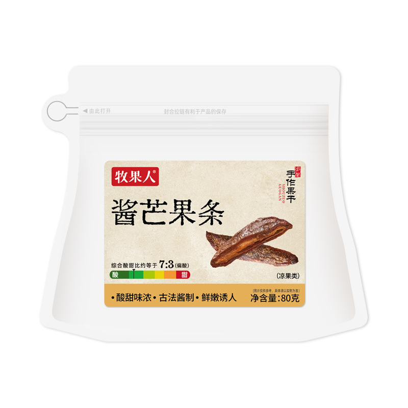 Mango Strips [Sauce-Flavored] 80g Traditional Sauce-Made Mango Snacks for Binge-Watching, Dried Fruit Preserves, Popular Snacks for Distribution