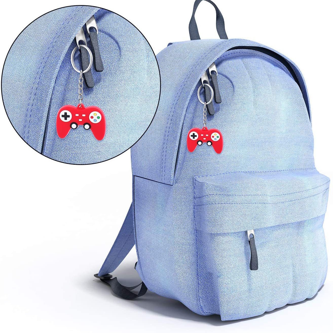 Game Controller Keyboard Cartoon Keychain Animation Peripheral Spot Wholesale Cross-Border Supply Straw Patch Stickers