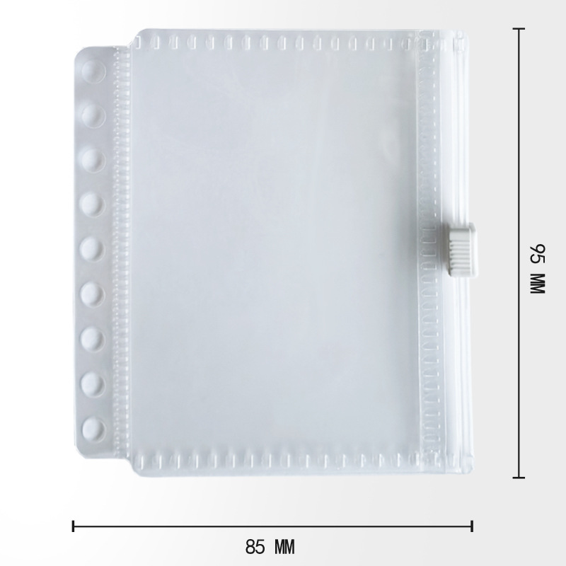 Mini Zipper Bag Storage Card Bag Loose-Leaf Pp Waterproof Bag A7 Notebook Zipper Bag Japanese Style Handbook Card Bag