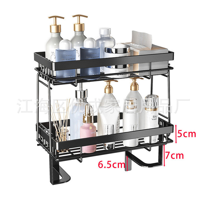 Amazon Wholesale Punch-Free Bathroom Toilet Storage Rack Above the Toilet Three-Layer Storage Rack