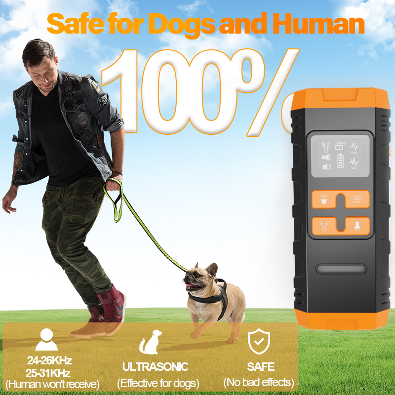 Amazon New Dog Trainer No Shock High Power LCD Screen Long Distance Trainer Ultrasonic Bark Stop