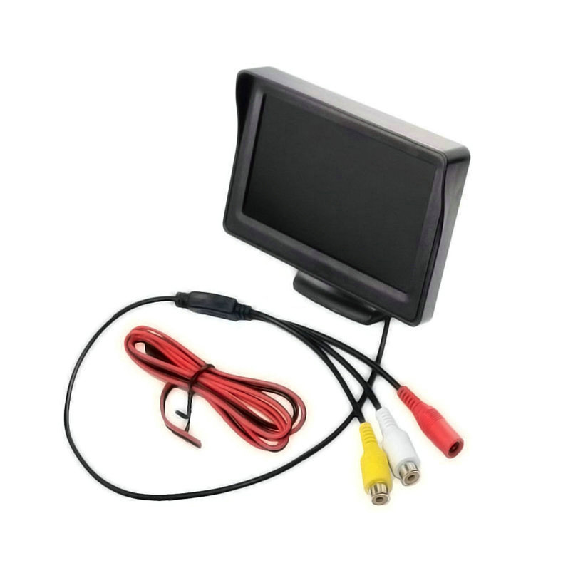 Car Monitor 4.3 inch HD desktop LCD screen reversing Image special bracket wide voltage