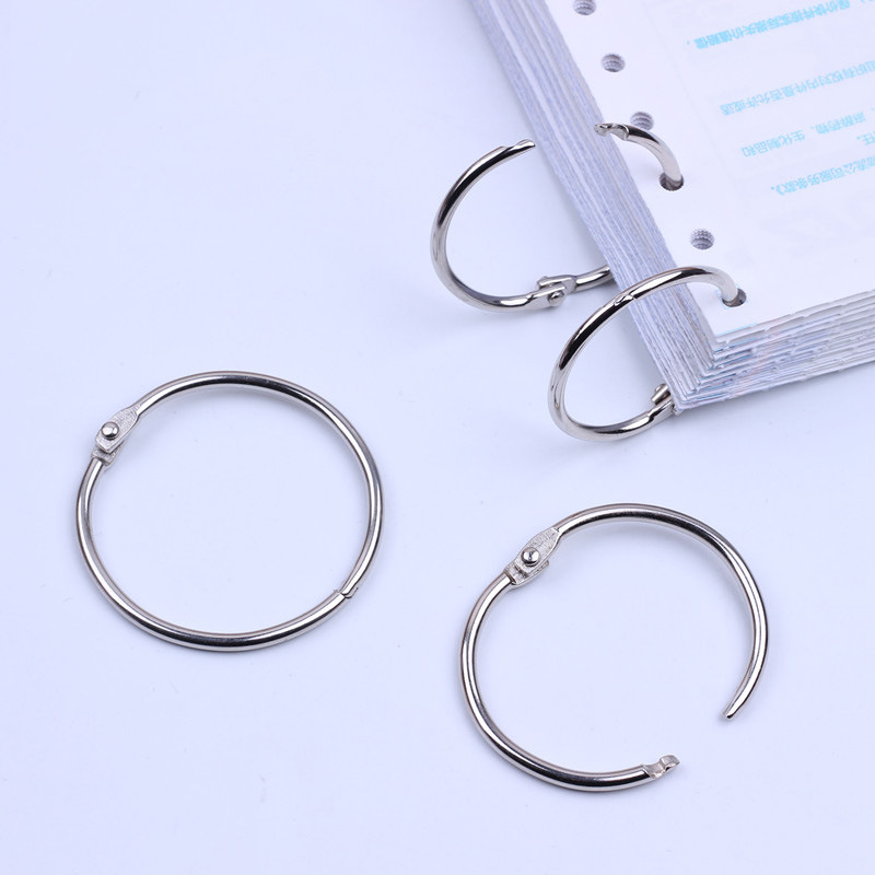 Manufacturer Supplies Metal Card Ring Open Ring Loose-Leaf Desk Calendar Ring Photo Album Iron Ring DIY Iron Ring Binding Book Ring Wholesale