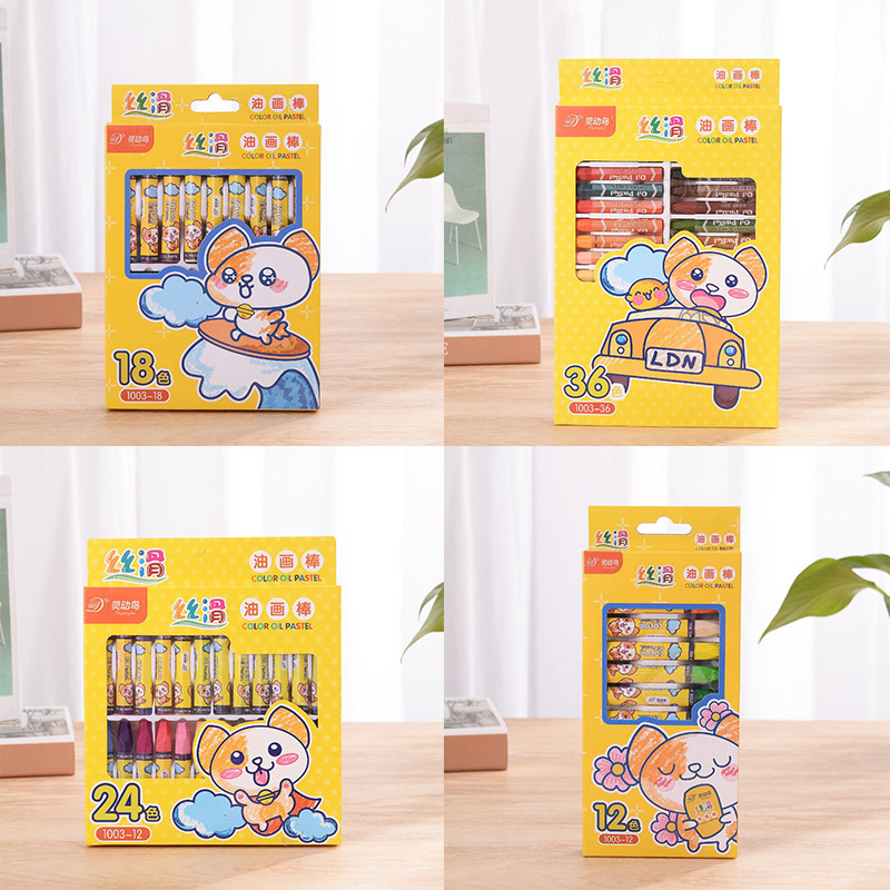 Smart Bird fine selection oil painting stick 12-36 color washable children's crayon painting brush painting tools wholesale