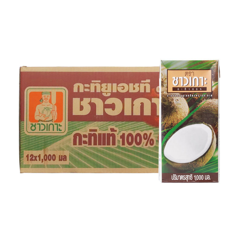 Импортированное из Таиланда кокосовое молоко Qiaoguo 1л целая коробка кокосового молока чайный магазин кокосовое молоко Симили Дью материал выпечка фруктовые рыболовные коммерческие